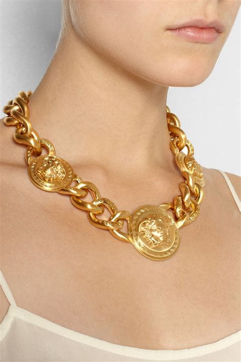 versace golg|versace gold necklace.